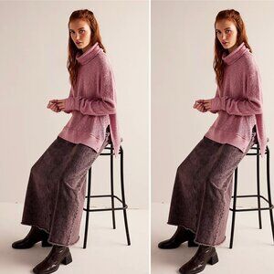 We The Free Tommy Turtleneck in Smoked Pink Size XS NWT